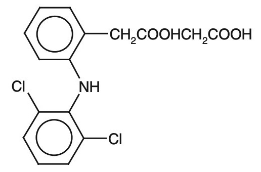 Химическая структура ацеклофенака